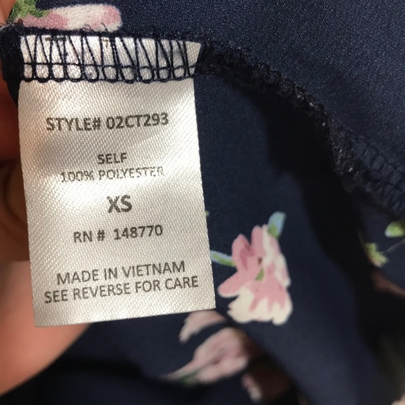 Sienna Sky Navy Floral Sleeveless Blouse - Picture 5 of 5